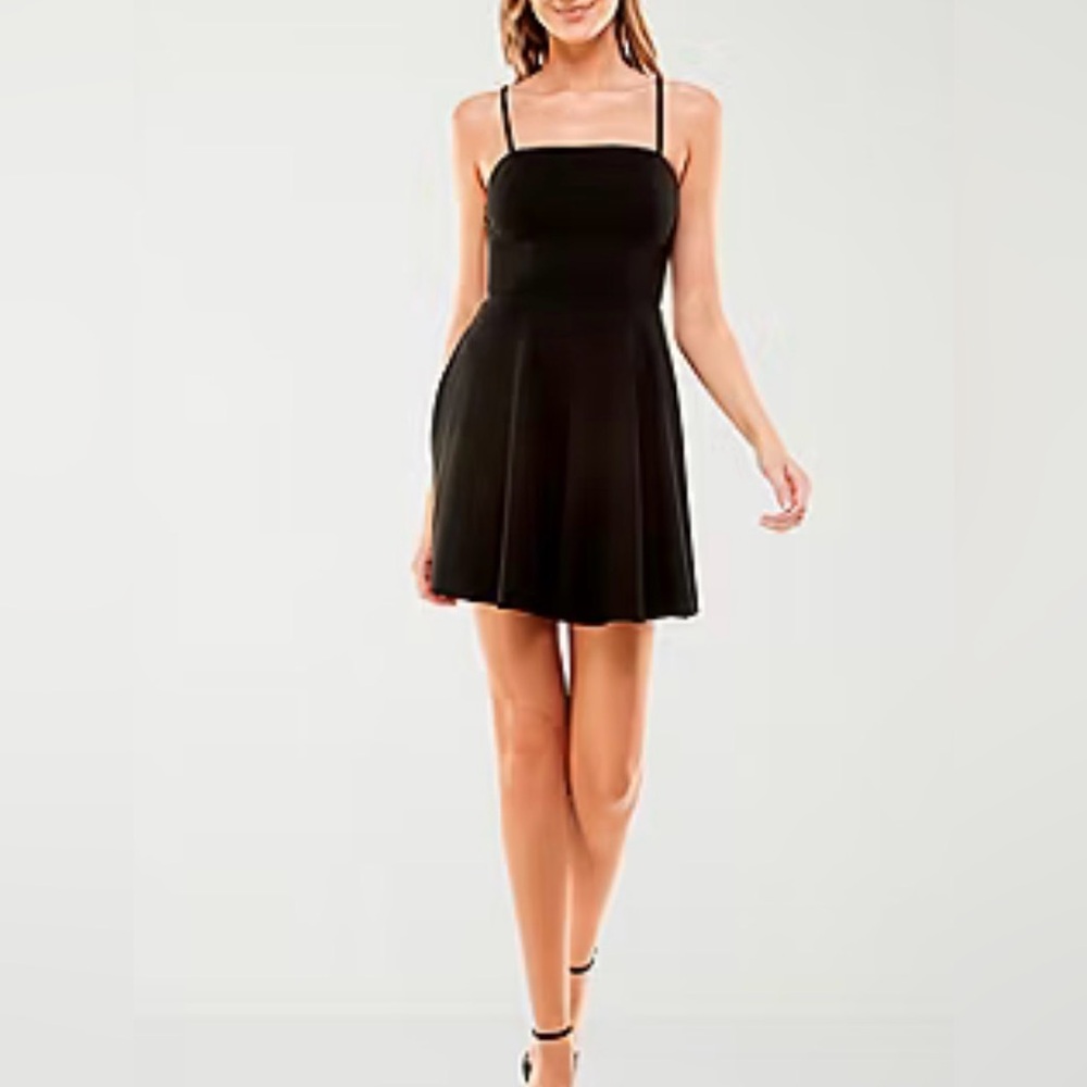 B. Smart Elegant Black Sleeveless Strap Dress NWOT